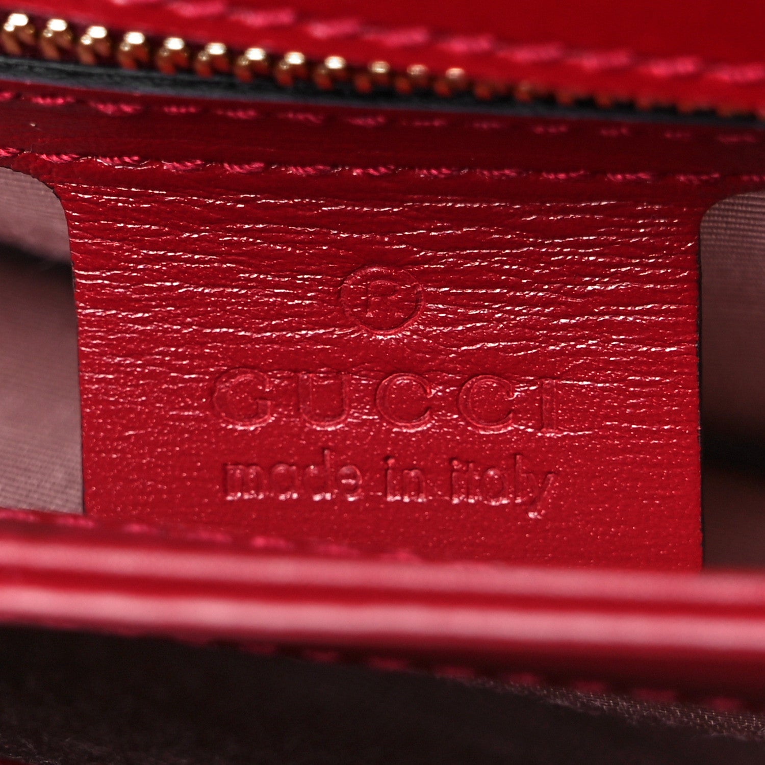 Gucci Vitello Palmellato Lux Bi-Color Small Arli Flap Shoulder Bag New Cherry Red Black 6 of 9