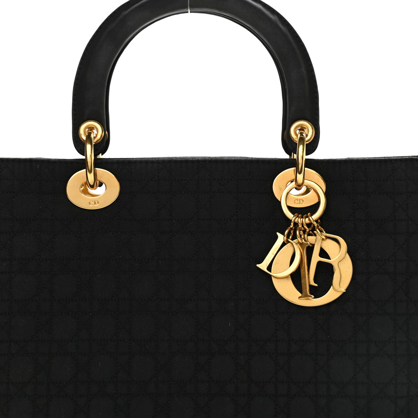 Nylon Cannage Large Lady Dior Black
