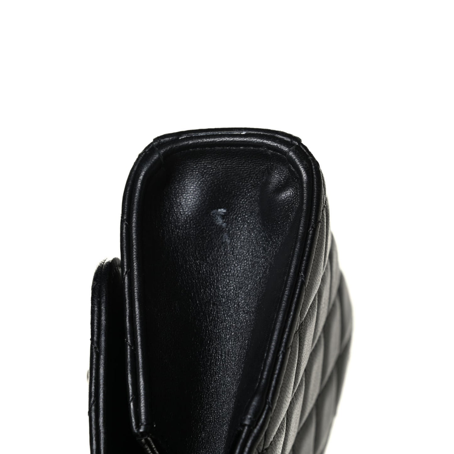 Lambskin Quilted Mini Trendy CC Chain Wallet Black