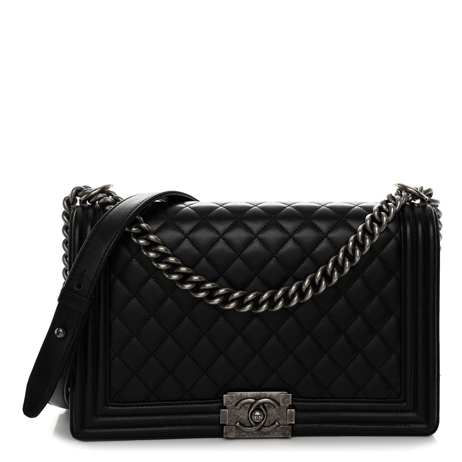 Chanel Lambskin Quilted New Medium Boy Flap Black 1 of 10