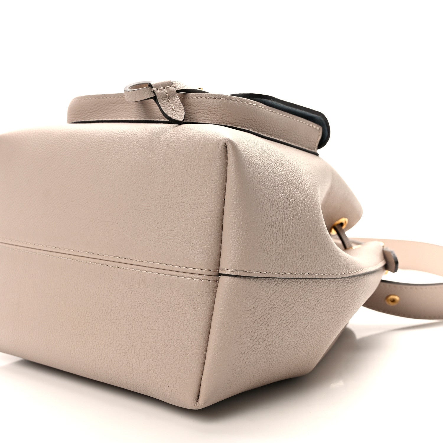 Louis Vuitton LOUIS VUITTON Calfskin Lockme Bucket MM Greige 8 of 8
