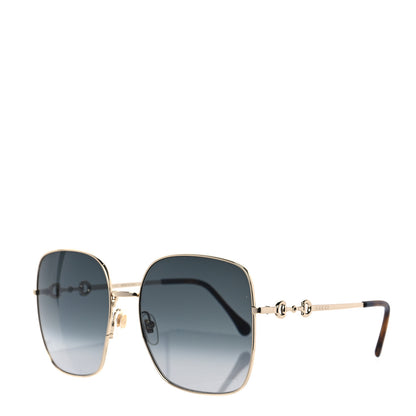Gucci Metal Horsebit Square Frame Sunglasses GG0879S Grey 1 of 8