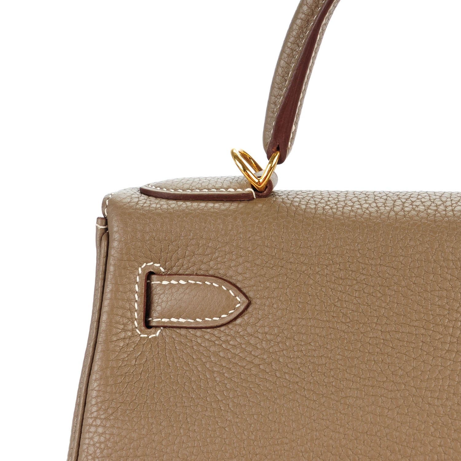 Hermes Taurillon Clemence Kelly Retourne 28 Etoupe 33 of 39