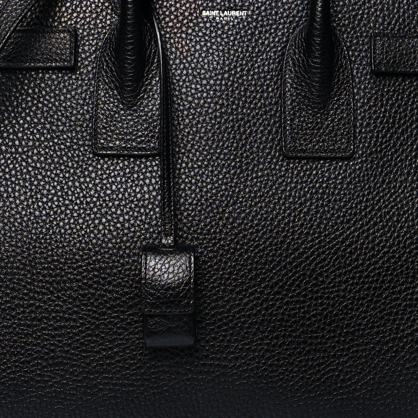 Grained Calfskin Small Sac De Jour Black