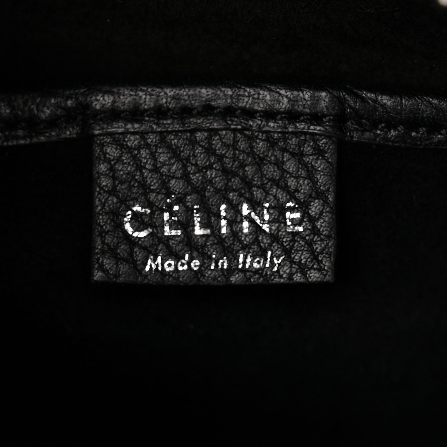 Celine Drummed Calfskin Nano Luggage Black 6 of 13