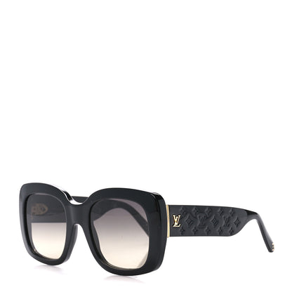 Louis Vuitton Acetate LV Empreinte Square Sunglasses Z1611E Black 1 of 10