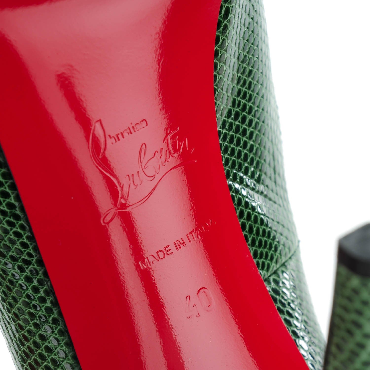Christian Louboutin Lizard Very Prive 120 Pumps 40 Green 6 of 6
