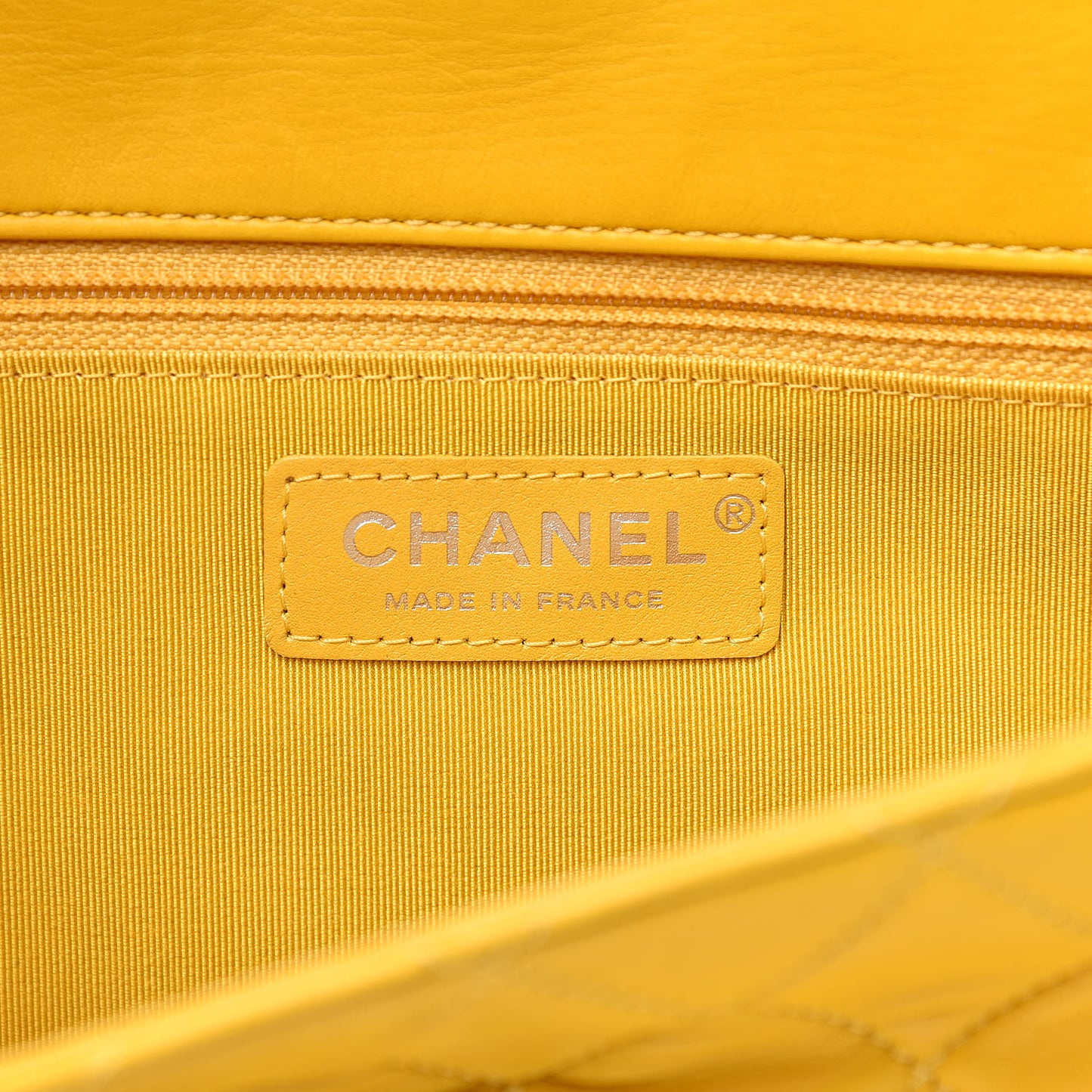 Quilted Lambskin Small Hula Hoop Flap Yellow