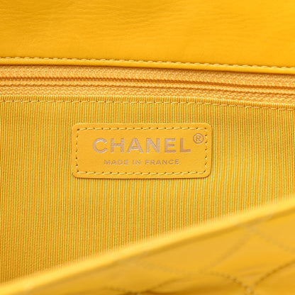 Chanel Quilted Lambskin Small Hula Hoop Flap Yellow 6 of 13