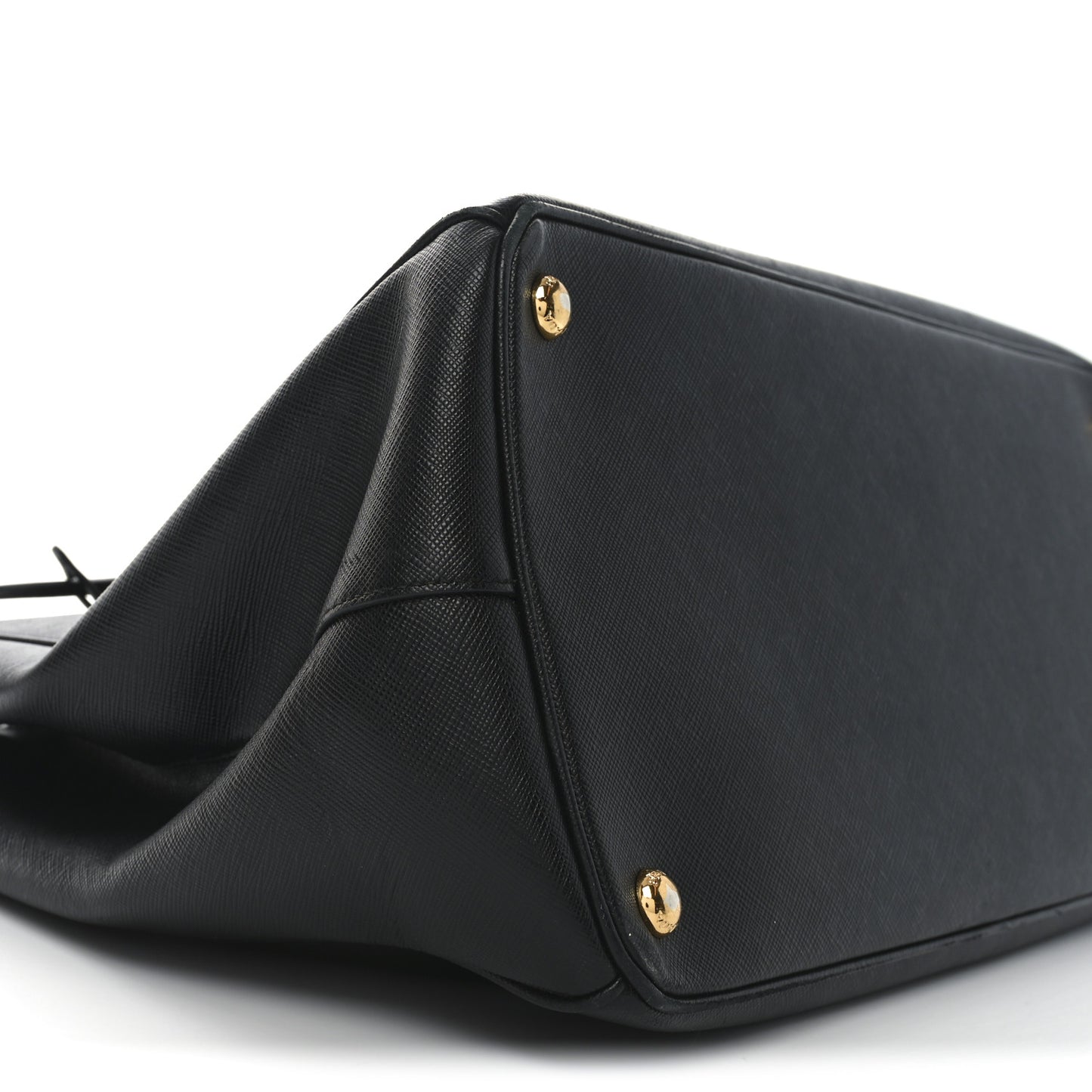 Saffiano Lux Large Galleria Double Zip Tote Black