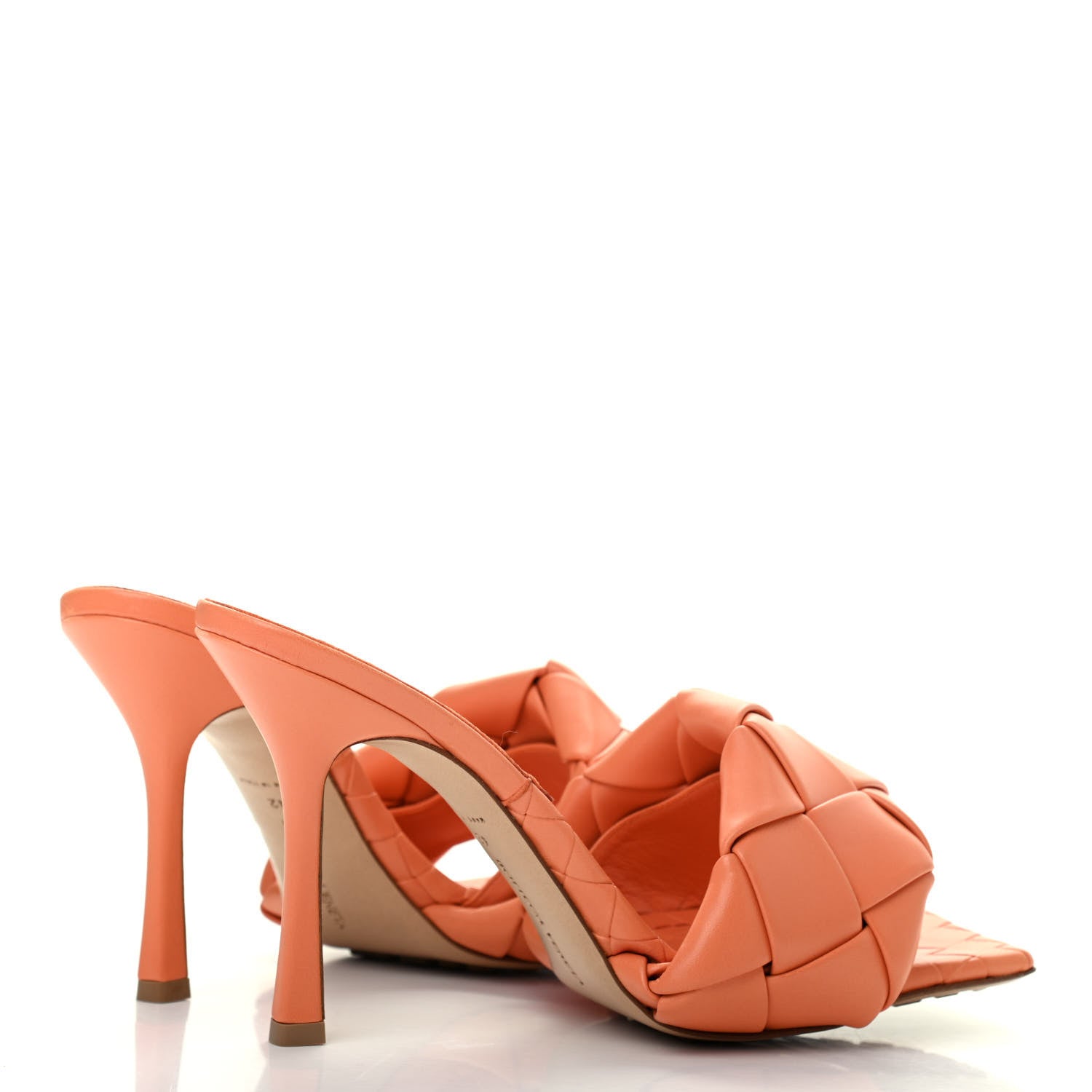 Bottega Veneta Nappa Maxi Intrecciato Lido Mule Sandals 42 Papaya 3 of 4
