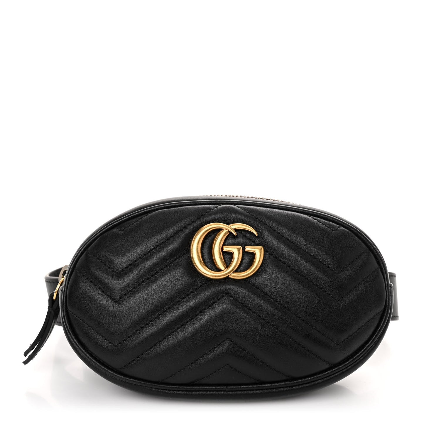 Calfskin Matelasse GG Marmont Belt Bag 85 34 Black