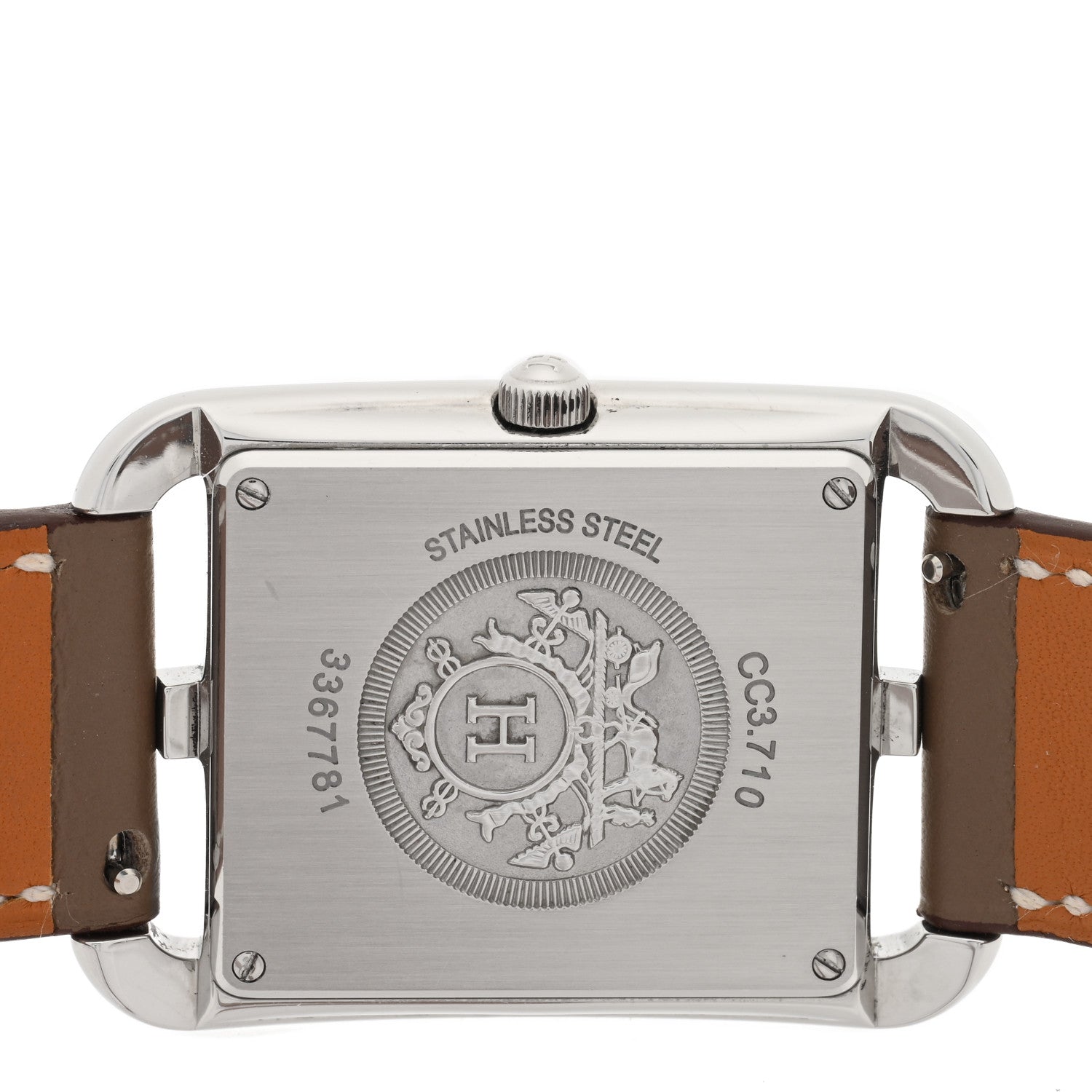 Hermes Stainless Steel Swift 29mm Cape Cod Chaine D'Ancre Double Tour Quartz Watch Etoupe 4 of 5