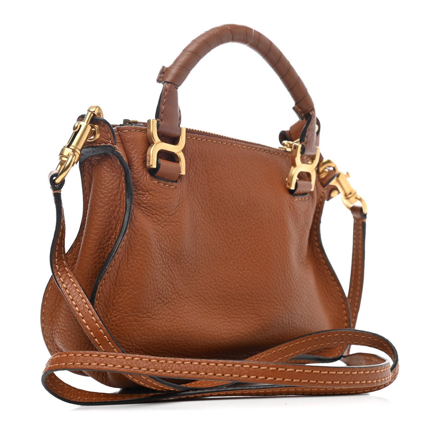 Calfskin Mini Marcie Satchel Tan