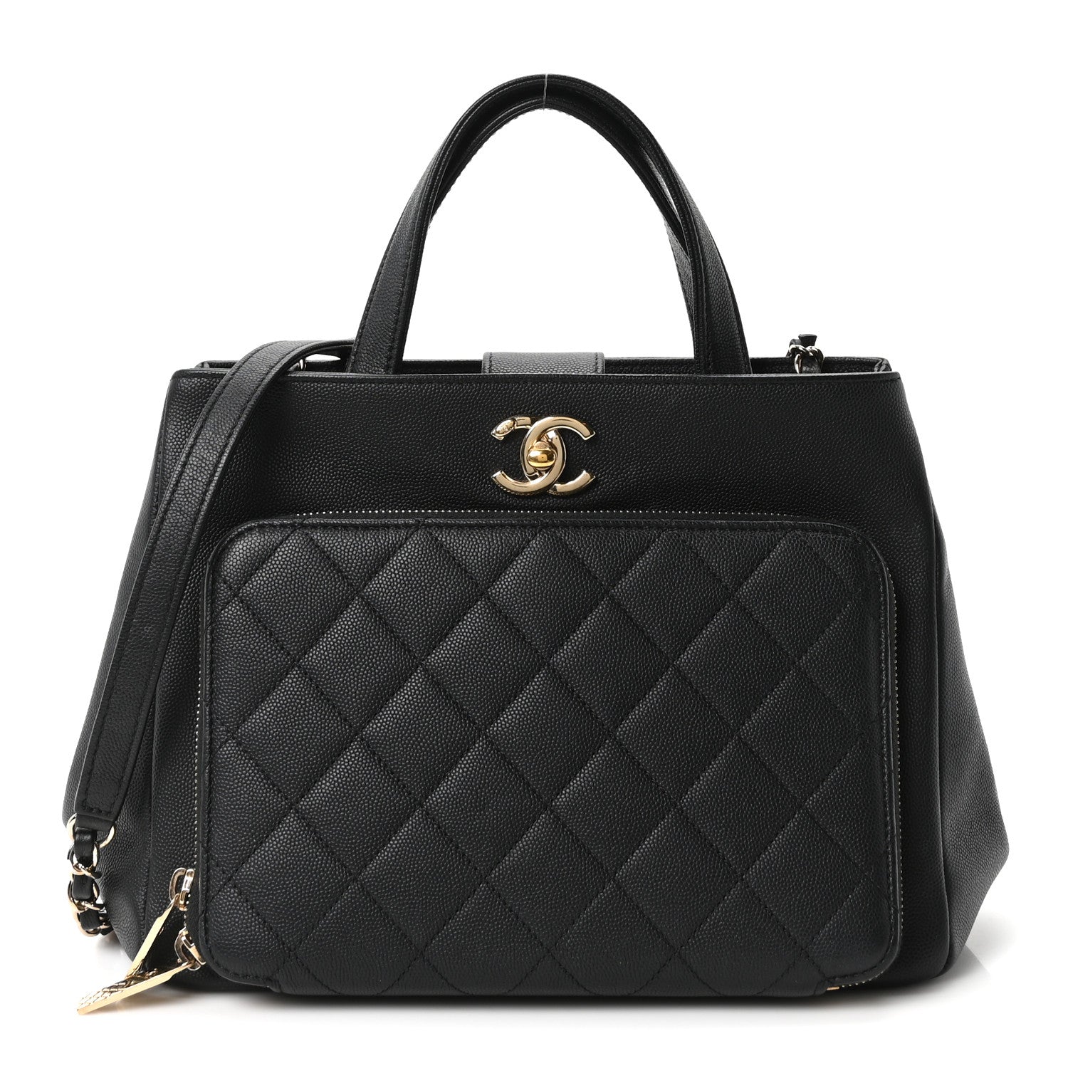 Chanel Caviar Quilted Small Business Affinity Shopping Bag Black 1 of 10