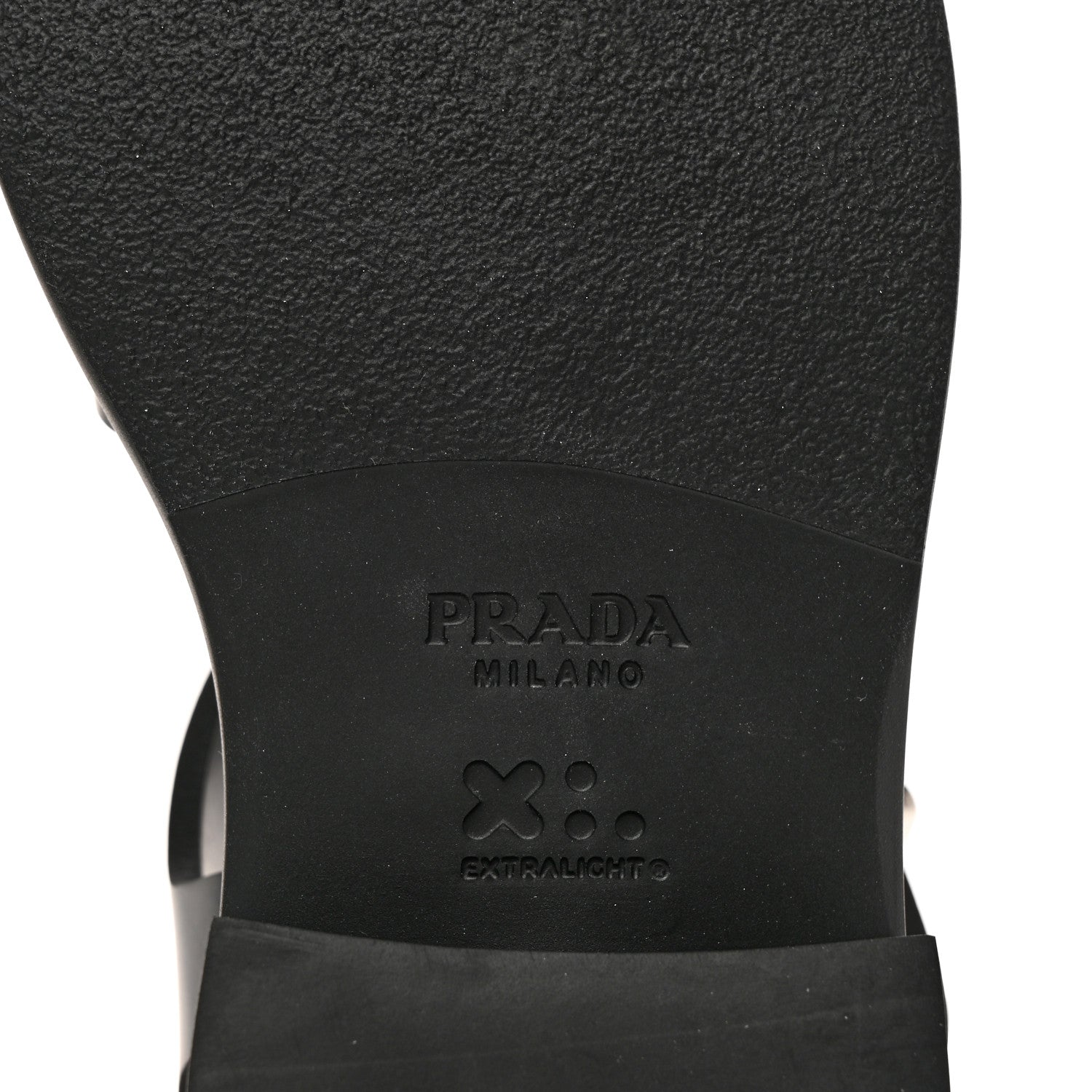 Prada Foam Rubber Metal Triangle Logo 50mm Cage Sandals 38 Black 6 of 8