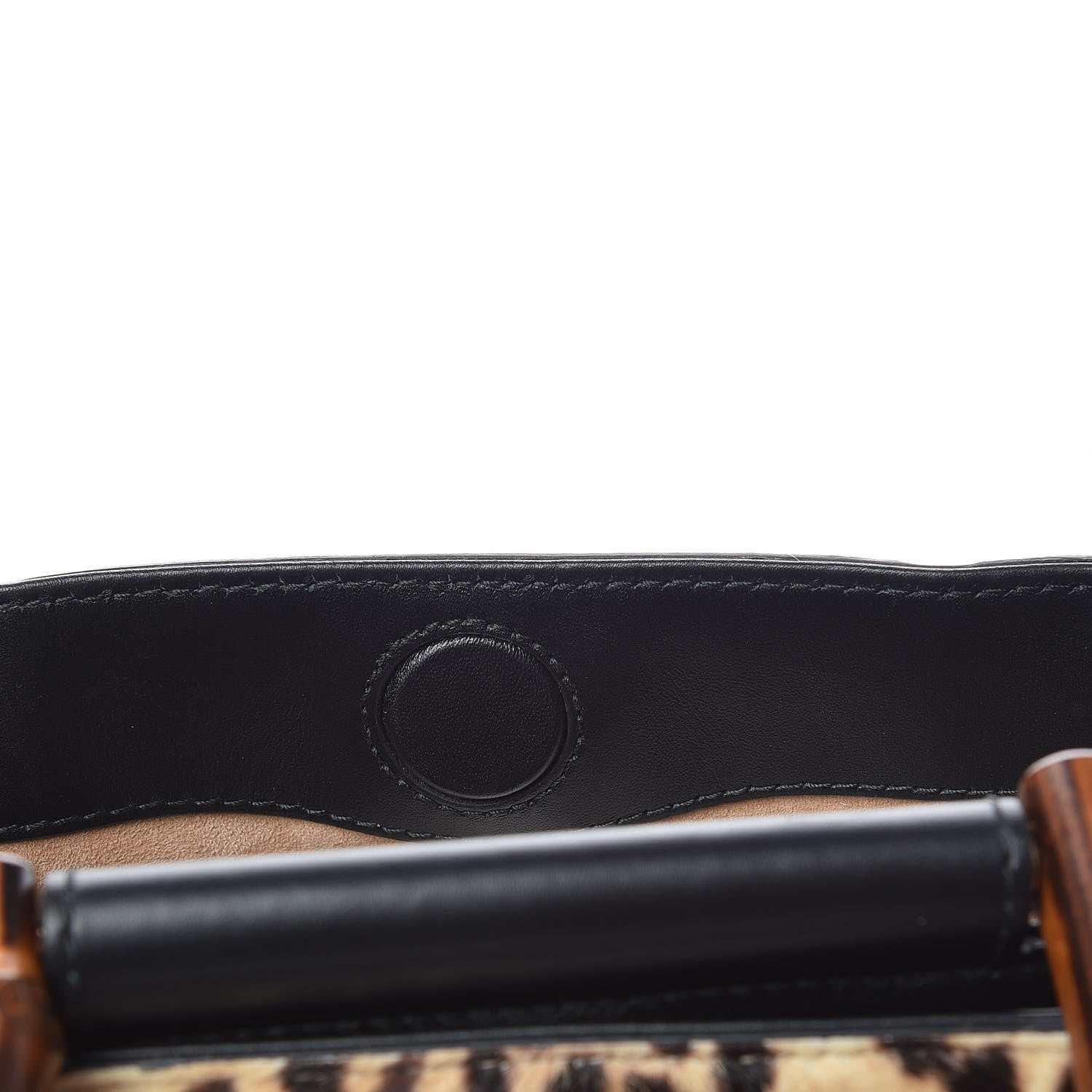 Gucci Calf Hair Bamboo Web Leopard Print Mini Nymphaea Top Handle Bag 13 of 13