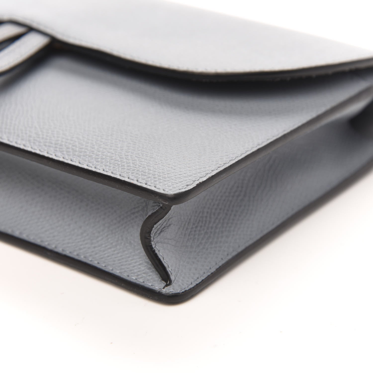 Christian Dior Grained Calfskin Saddle Chain Pouch Cloud Blue 8 of 8