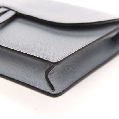 Christian Dior Grained Calfskin Saddle Chain Pouch Cloud Blue 8 of 8