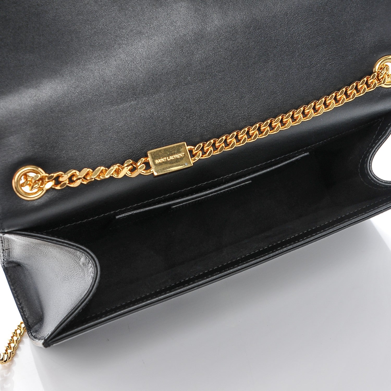 Saint Laurent Smooth Calfskin Medium Classic Monogram Kate Tassel Satchel Black 6 of 7
