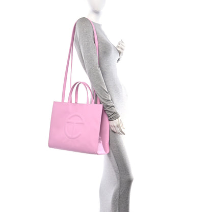 Telfar Vegan Leather Medium Shopping Bag Bubblegum 2 of 9