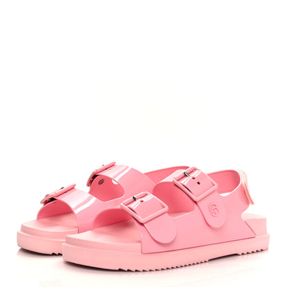Gucci Rubber Mini Double G Womens Isla Dad Sandals 40 Wild Rose 3 of 8
