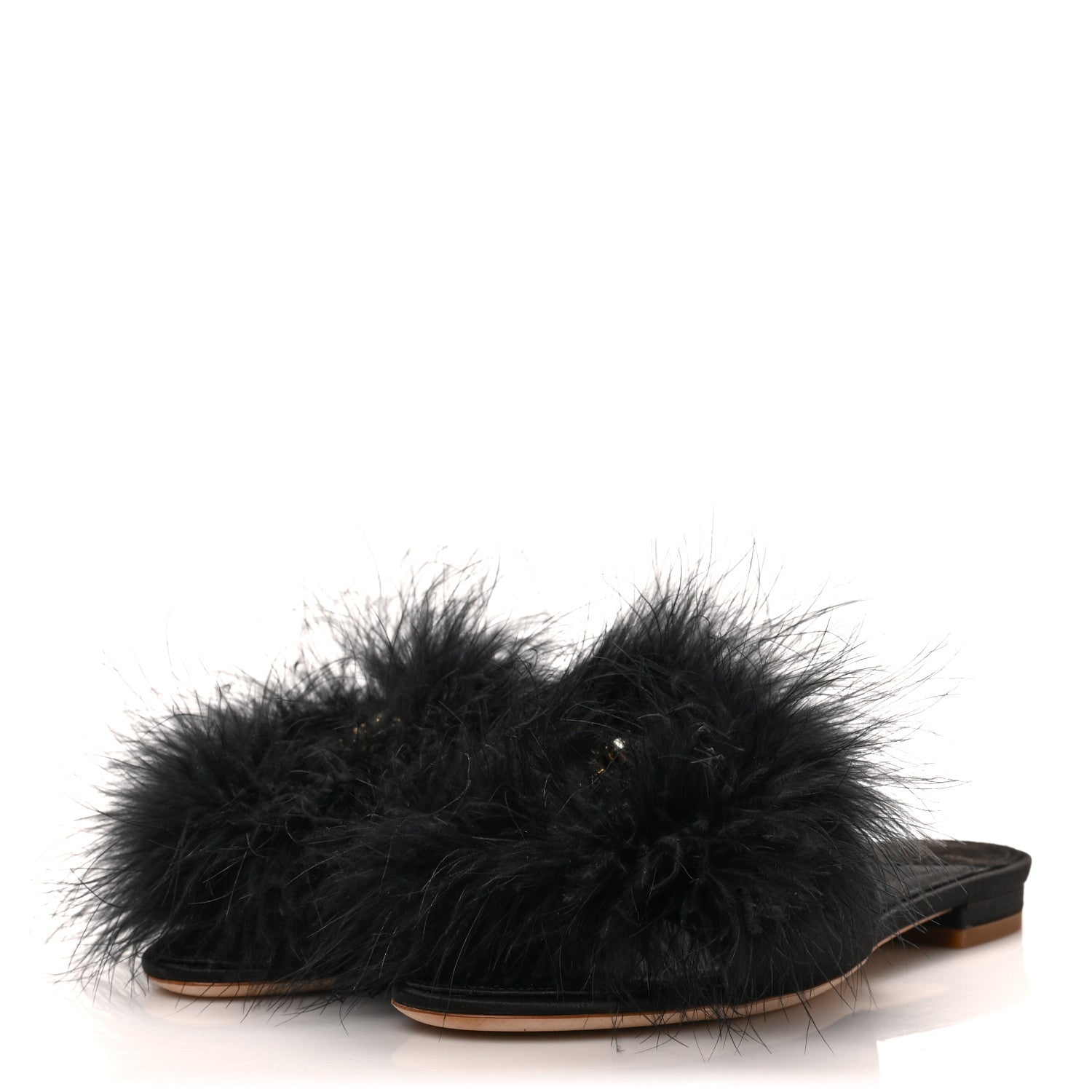 Louis Vuitton Fur Crystal LV Marilyn Flat Mule 36 Black 3 of 7