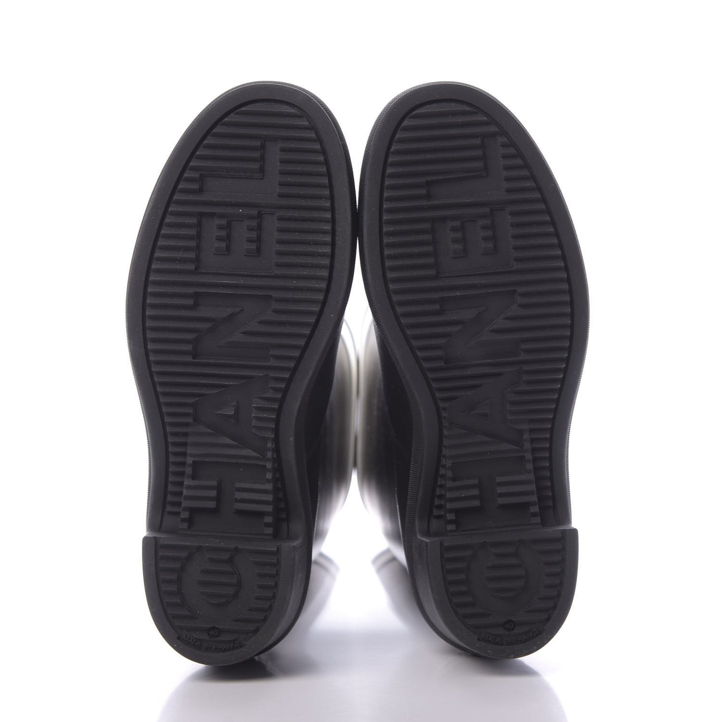 Rubber Logo Rain Boots 40 Black White
