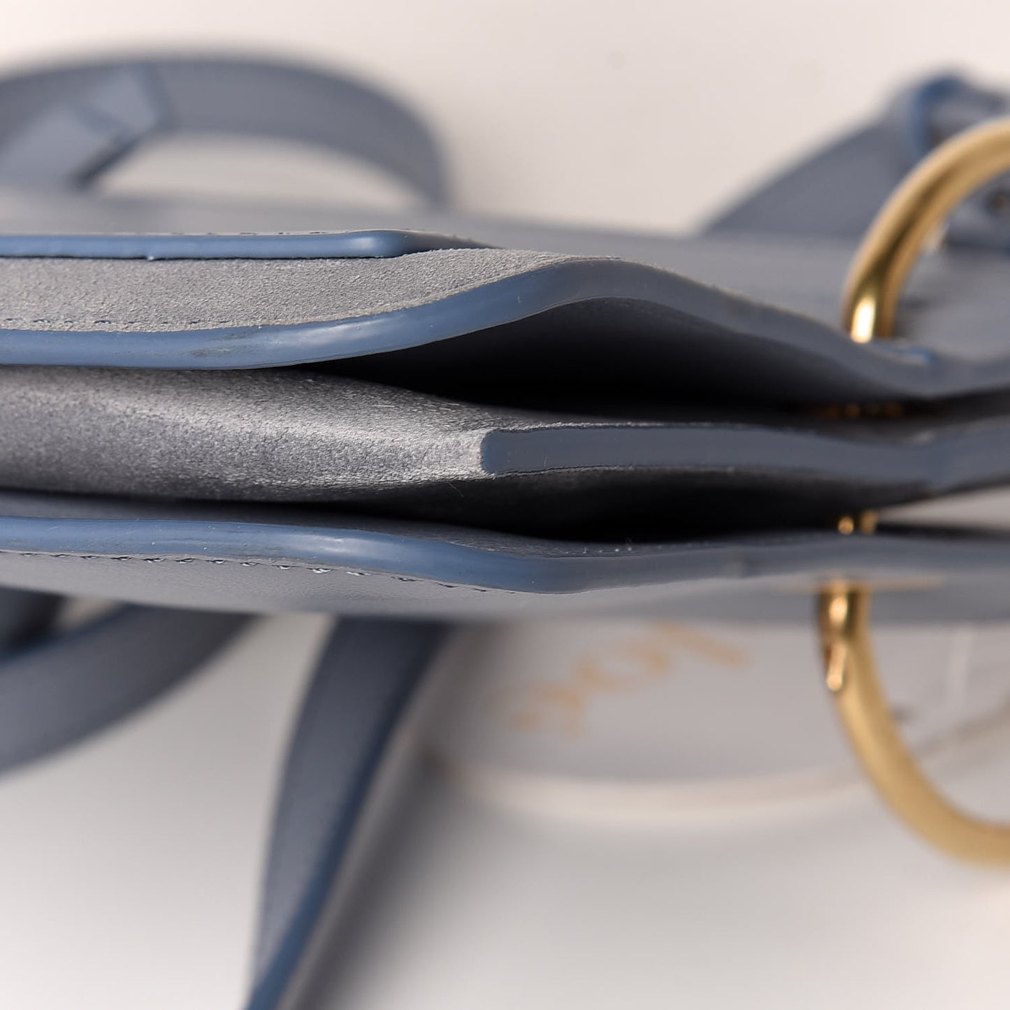 Calfskin Suede Mini Roy Bag Washed Blue