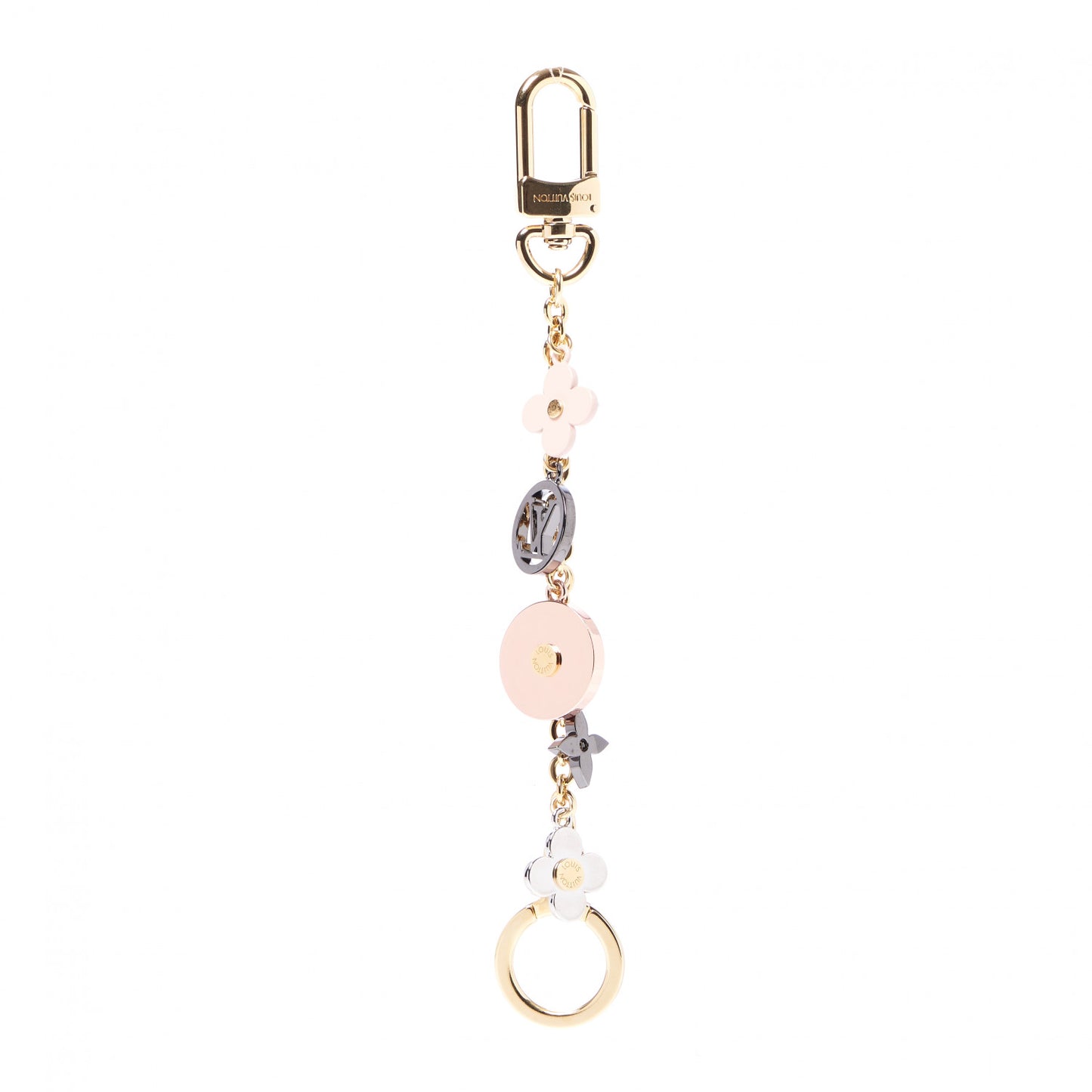 Metal Plexiglass Flash Flower Bag Charm Chain