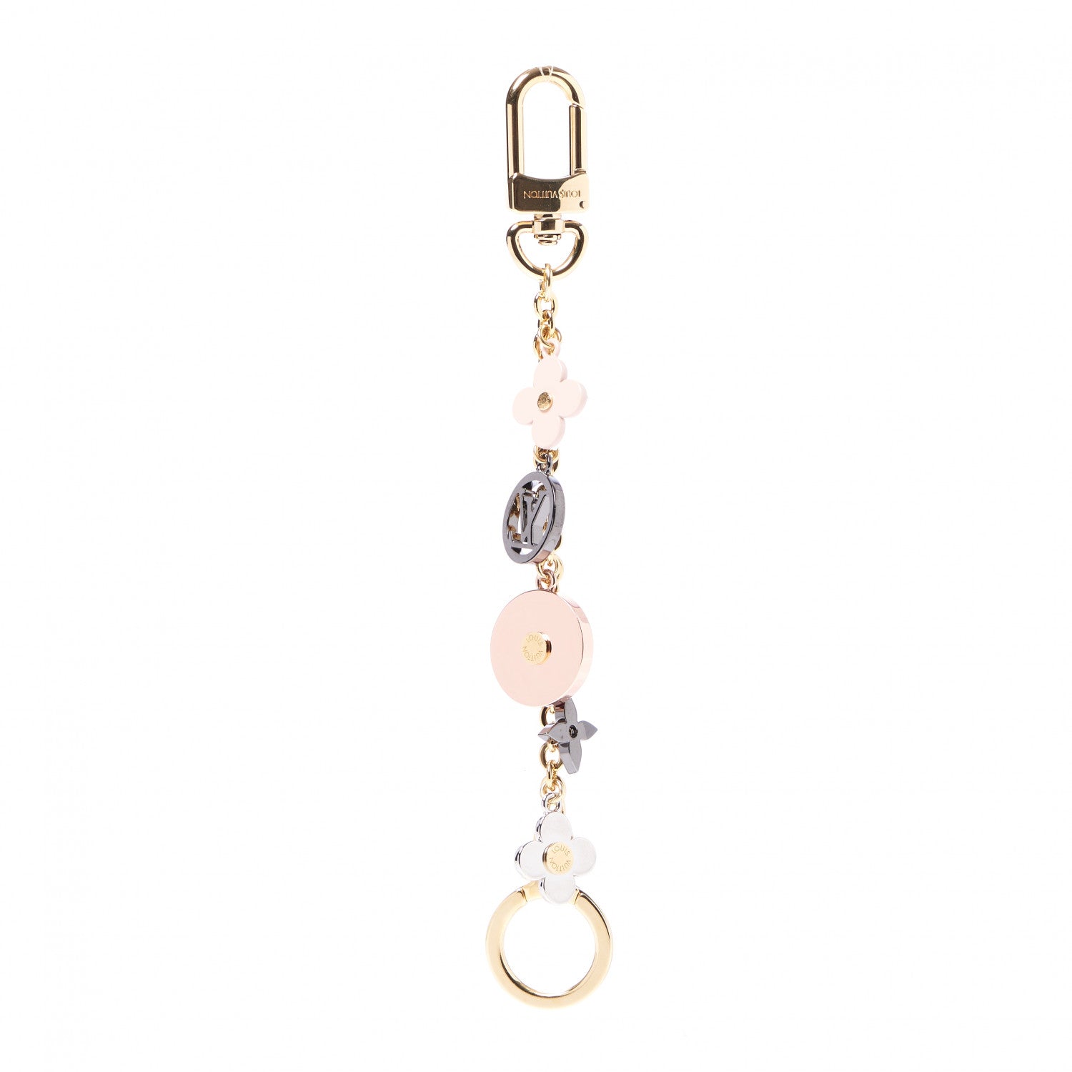 Louis Vuitton Metal Plexiglass Flash Flower Bag Charm Chain 1 of 5