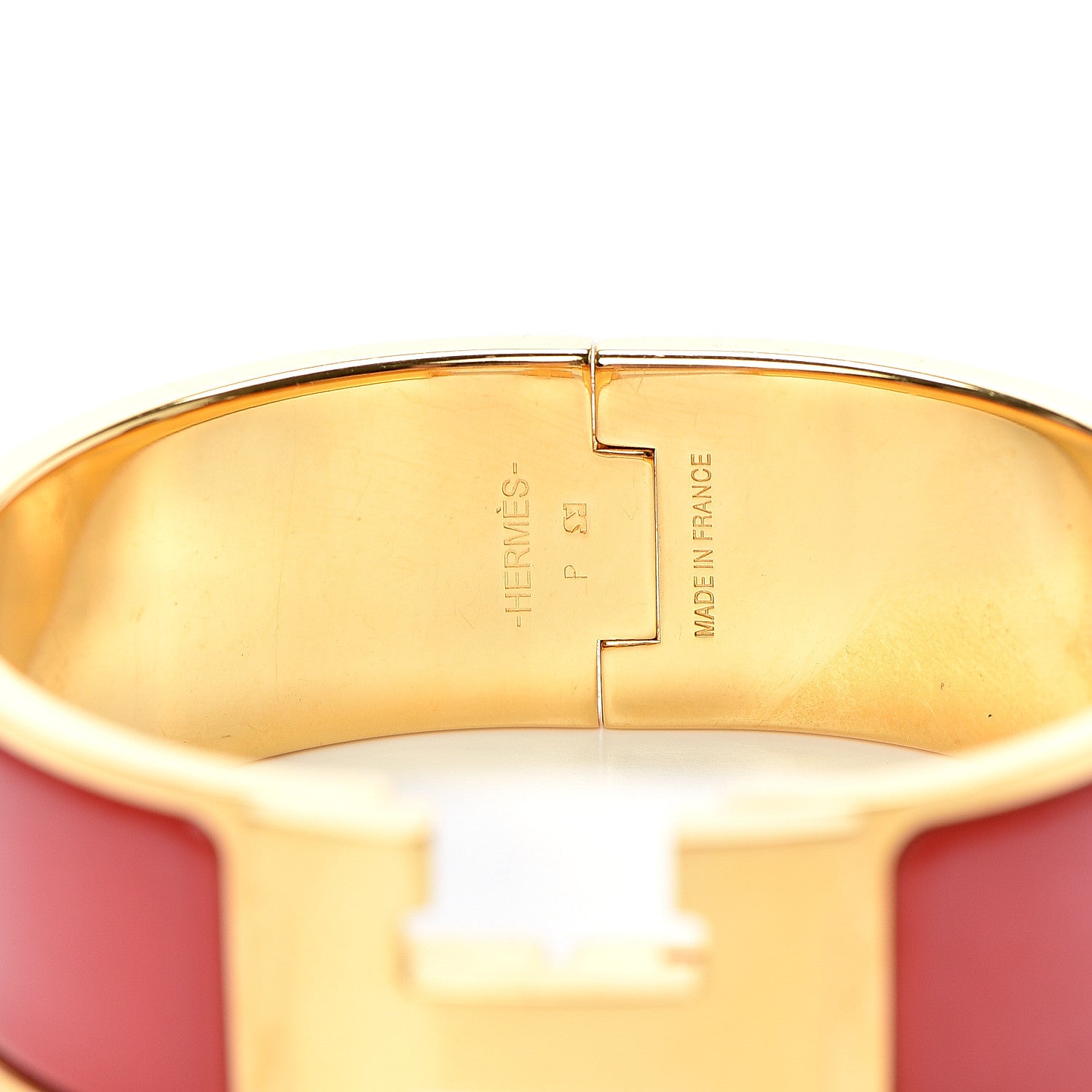 Hermes Enamel Wide Clic Clac H Bracelet PM Red 3 of 4