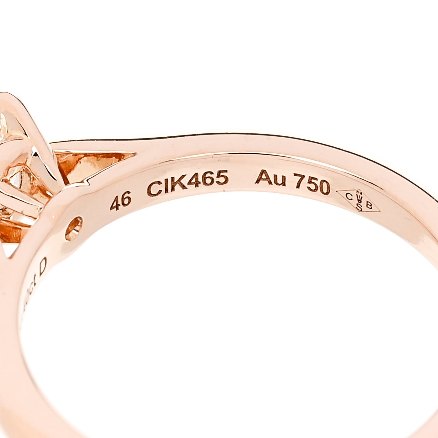 18K Pink Gold Diamond .40ct 1895 Solitaire Engagement Ring 48 4.5