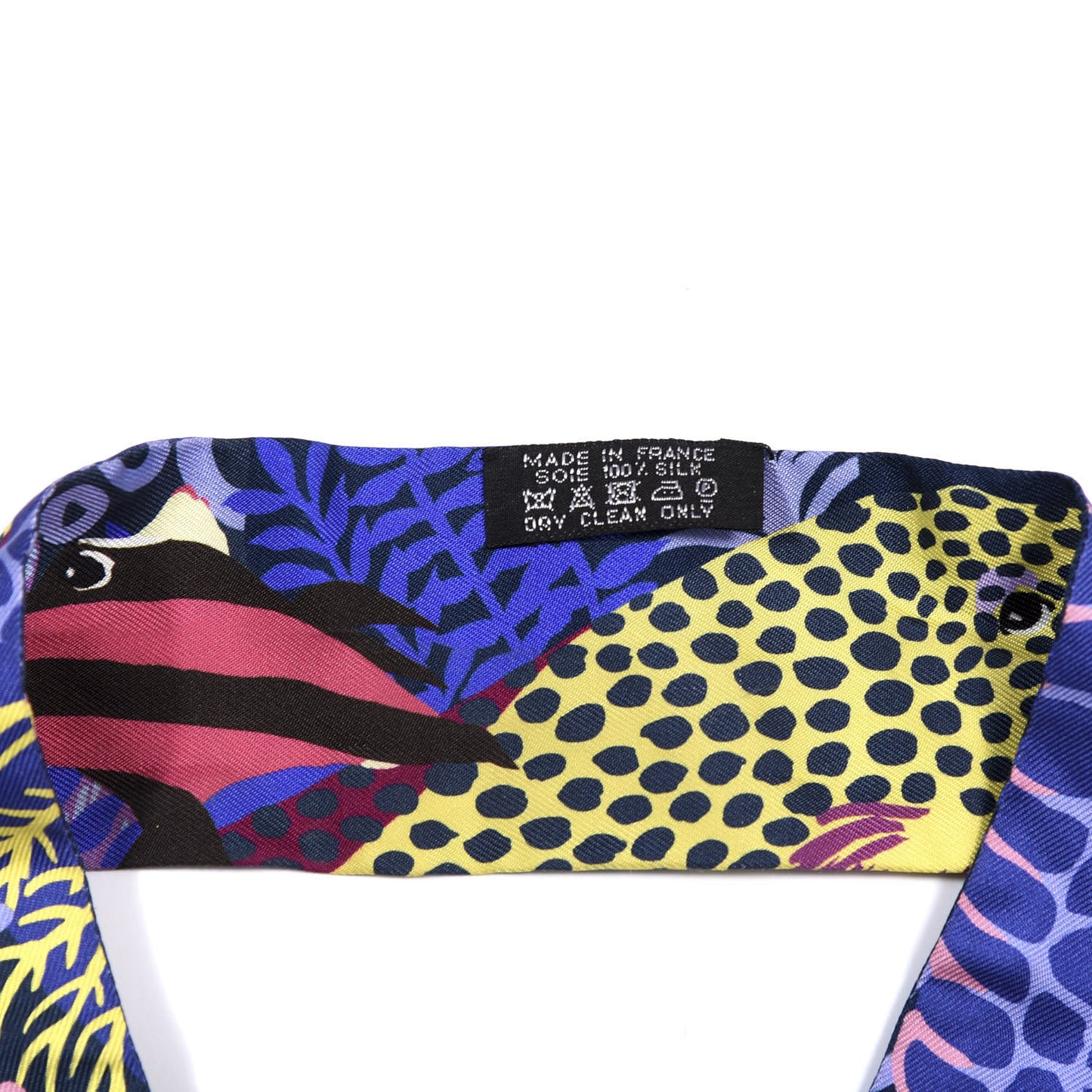 Silk Under The Waves Twilly Mauve Marine Jaune