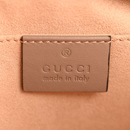 Gucci Calfskin Matelasse Small GG Marmont Chain Shoulder Bag Porcelain Rose 6 of 11