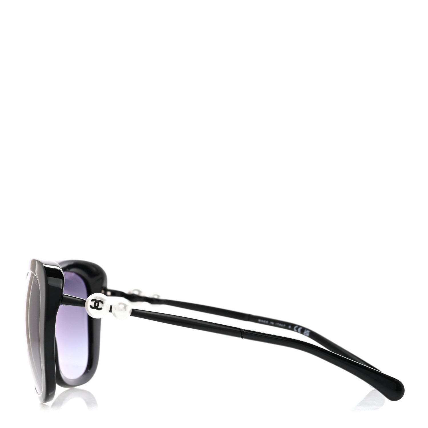 Chanel Acetate Butterfly Winter Pearl Sunglasses 5339-H Black 3 of 7