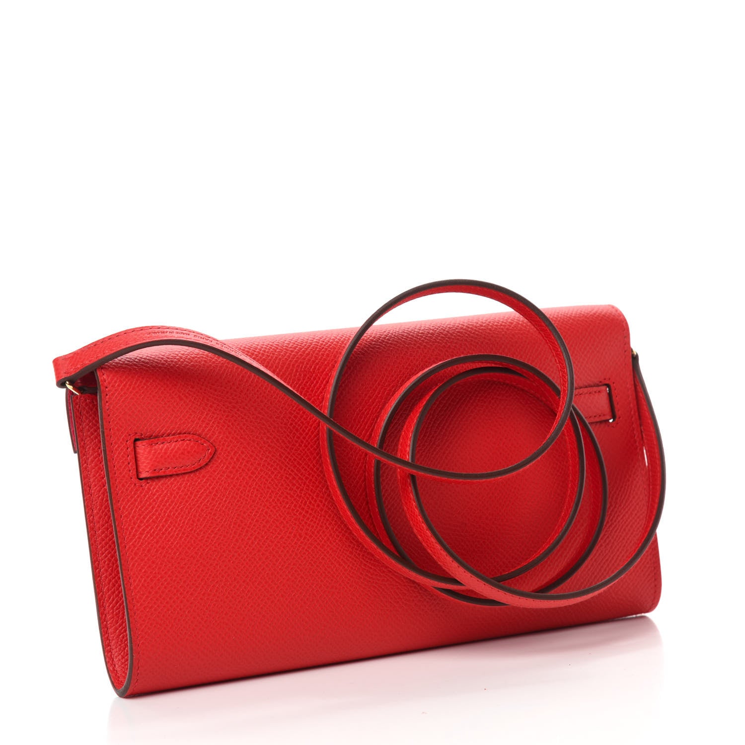 Hermes Epsom Verso Kelly Wallet To Go Rouge De Coeur Rose Extreme 3 of 12