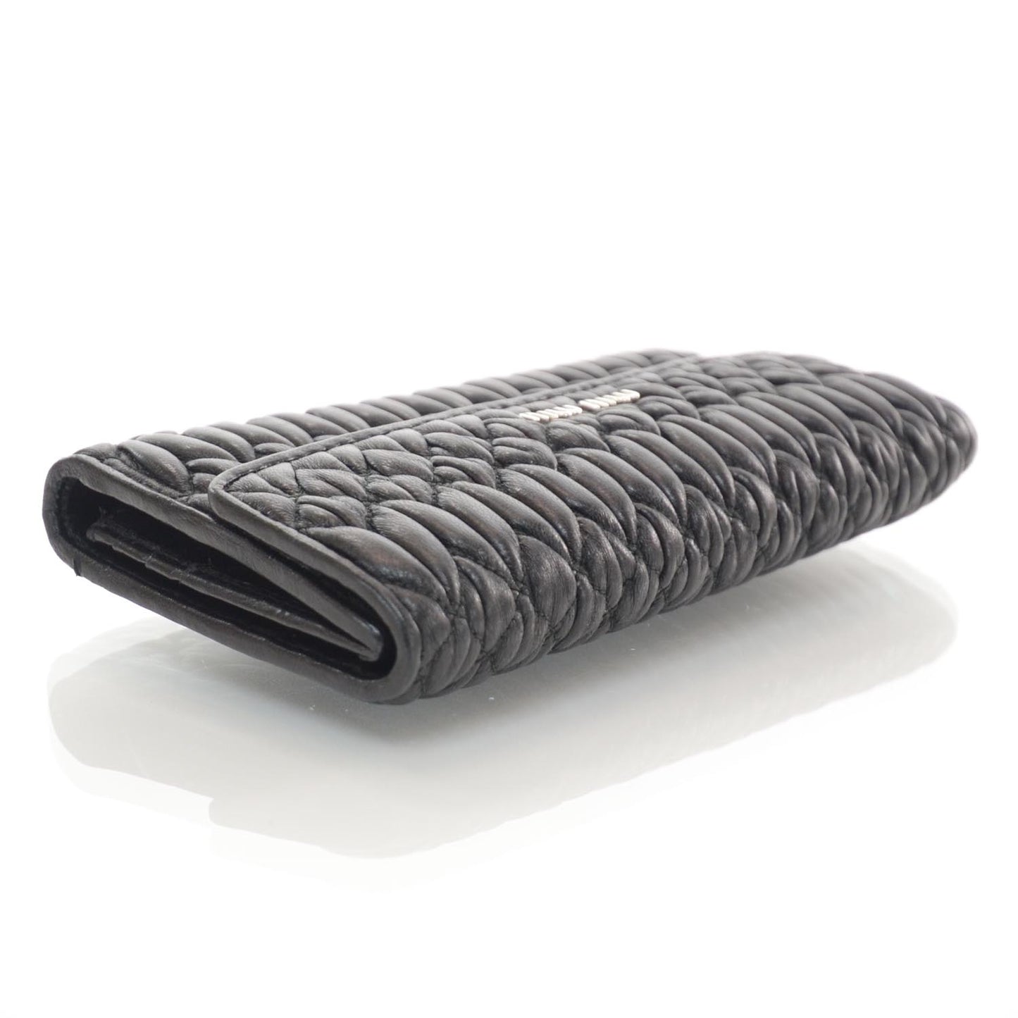 Matelasse Wallet Black