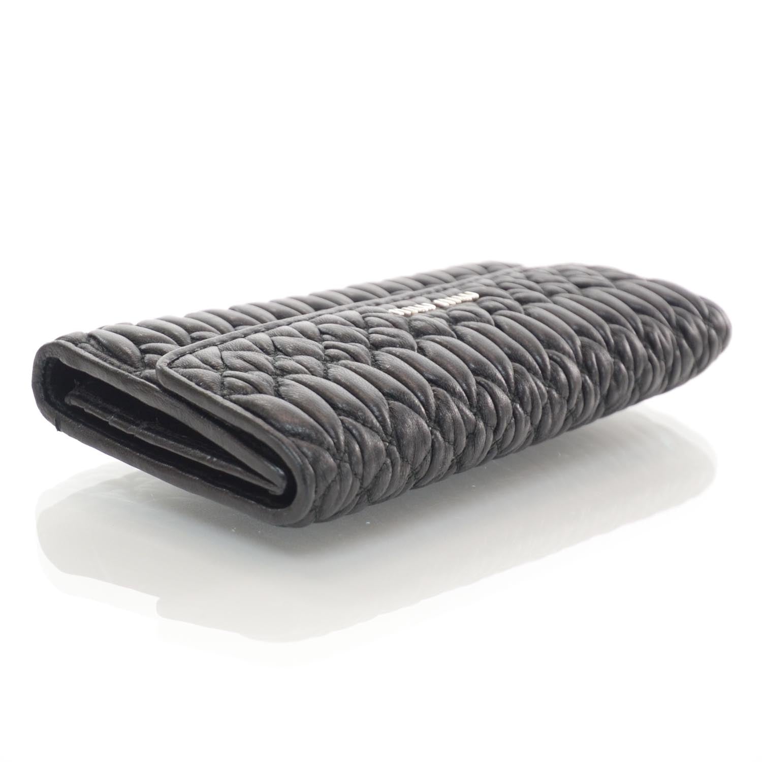 Miu Miu Matelasse Wallet Black 4 of 6