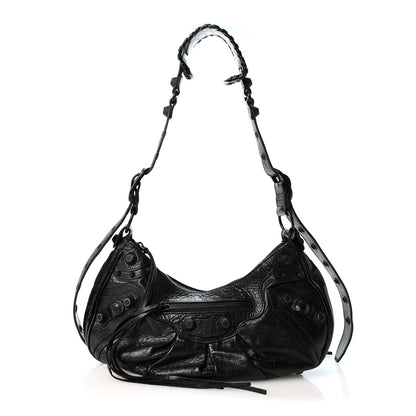 Balenciaga Agneau Arena Monochrome Small Le Cagole Shoulder Bag Black 1 of 12