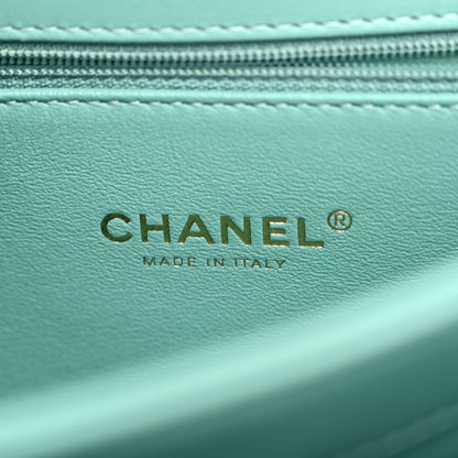 Chanel Lambskin Quilted Medium Trendy CC Flap Dual Handle Bag Light Green 6 of 10