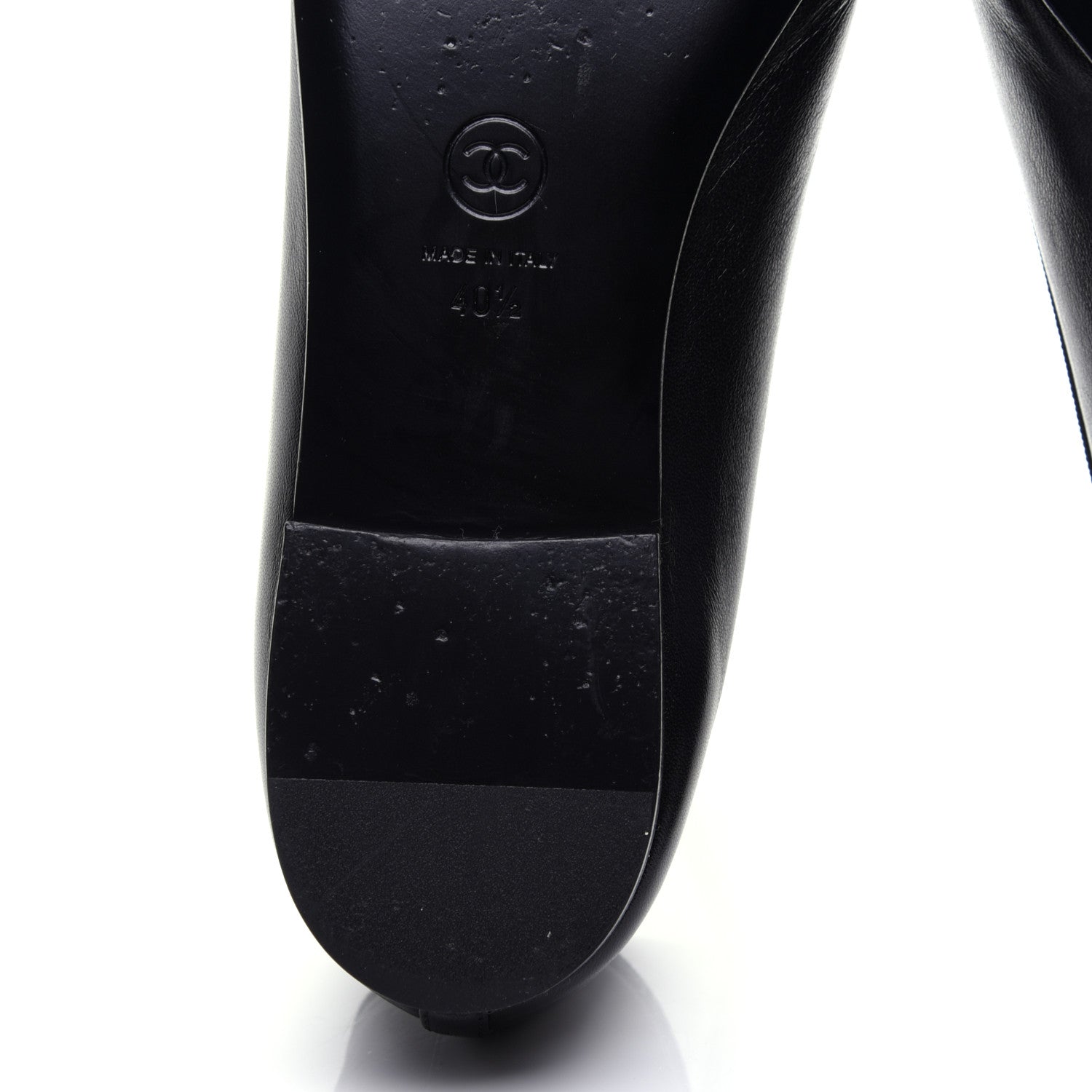 Chanel Lambskin Patent Cap Toe Ballerina Flats 40.5 Black 12 of 13