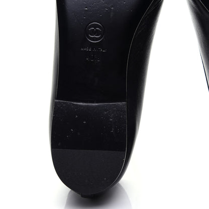 Chanel Lambskin Patent Cap Toe Ballerina Flats 40.5 Black 12 of 13