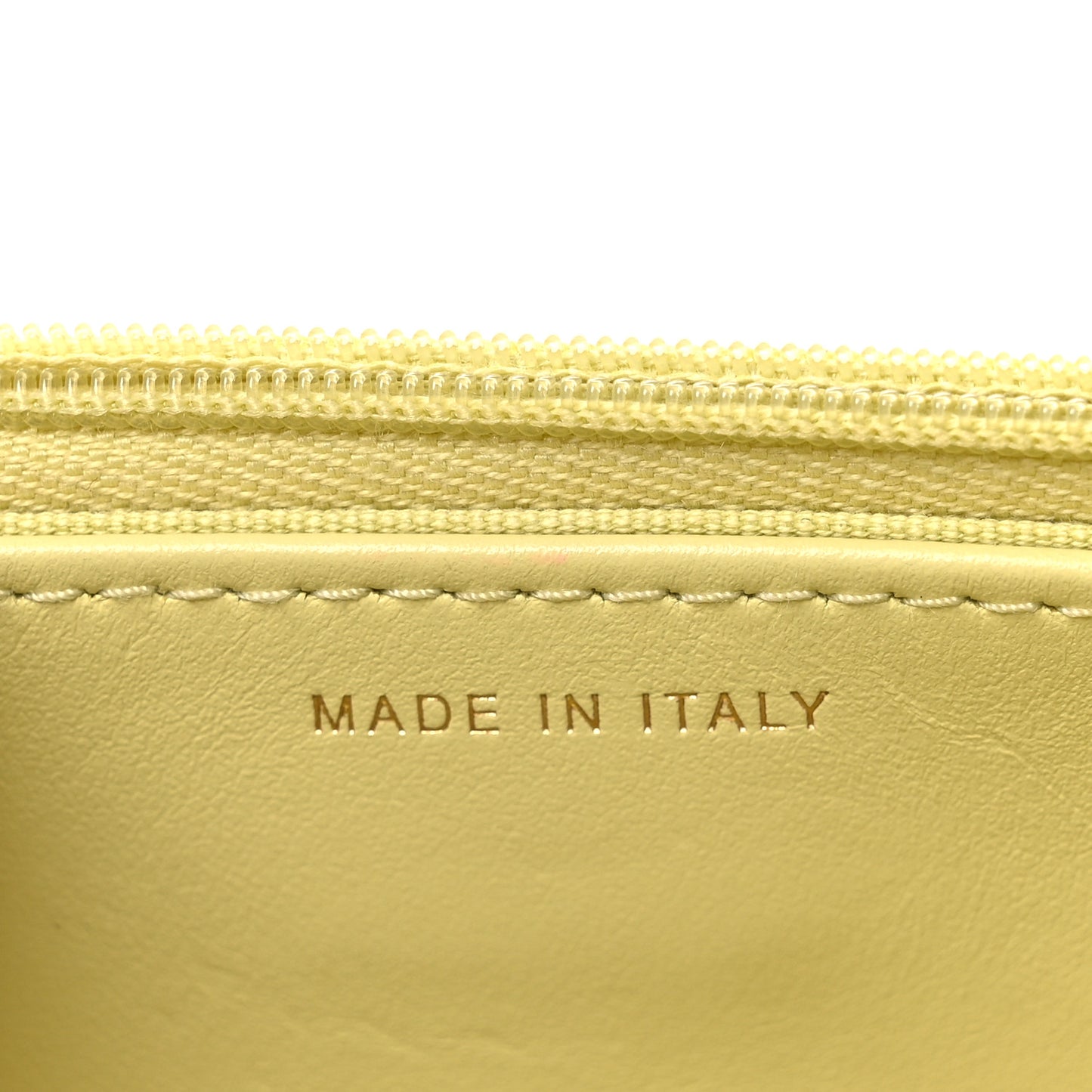 Calfskin Quilted Perfect Fit Wallet On Chain WOC Yellow