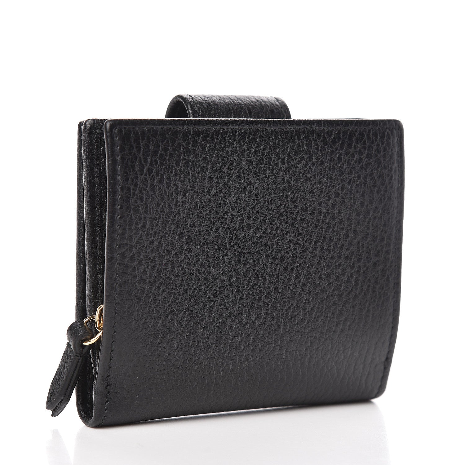 Gucci Dollar Calfskin GG Marmont French Wallet Black 3 of 8
