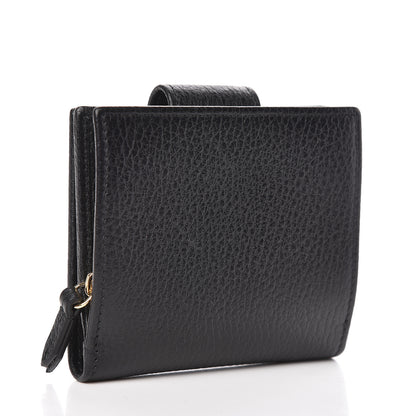 Gucci Dollar Calfskin GG Marmont French Wallet Black 3 of 8