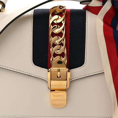 Gucci Calfskin Small Sylvie Shoulder Bag Off White 8 of 11