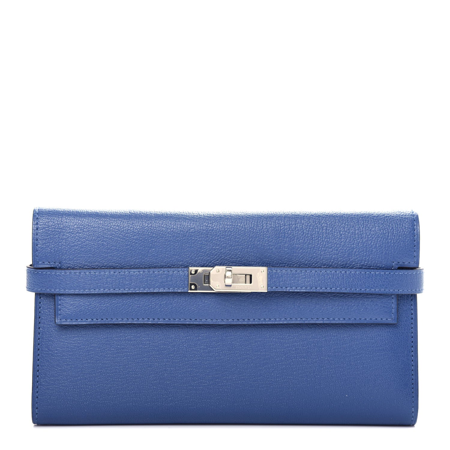 Hermes Chevre Mysore Kelly Longue Wallet Bleu Brighton 1 of 7