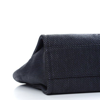 Chanel Mixed Fibers Small Deauville Tote Navy Blue 8 of 13
