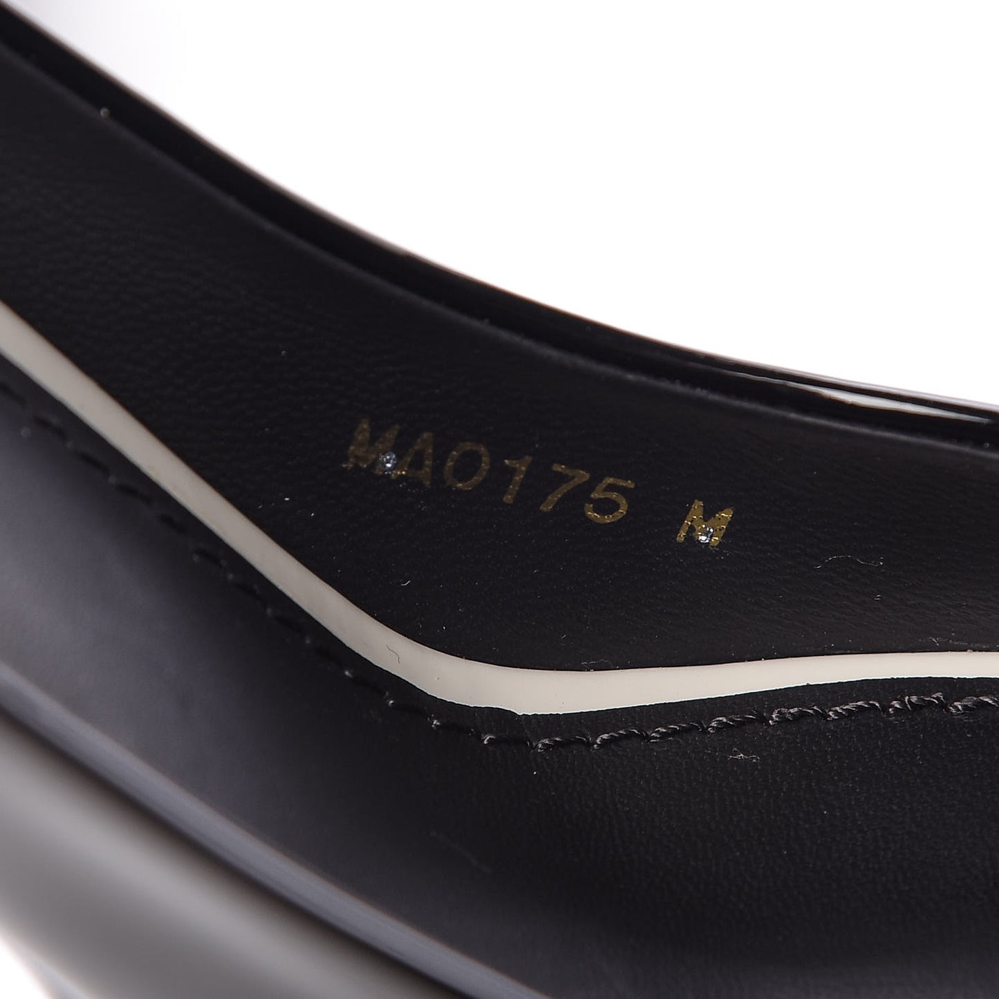 Patent Calfskin Eyeline Open Toe Pumps 40.5 Black
